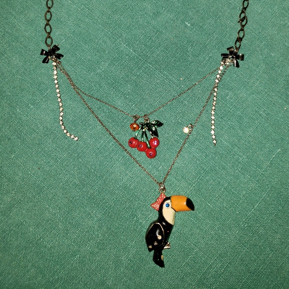 Vintage Betsey Johnson Toucan necklace